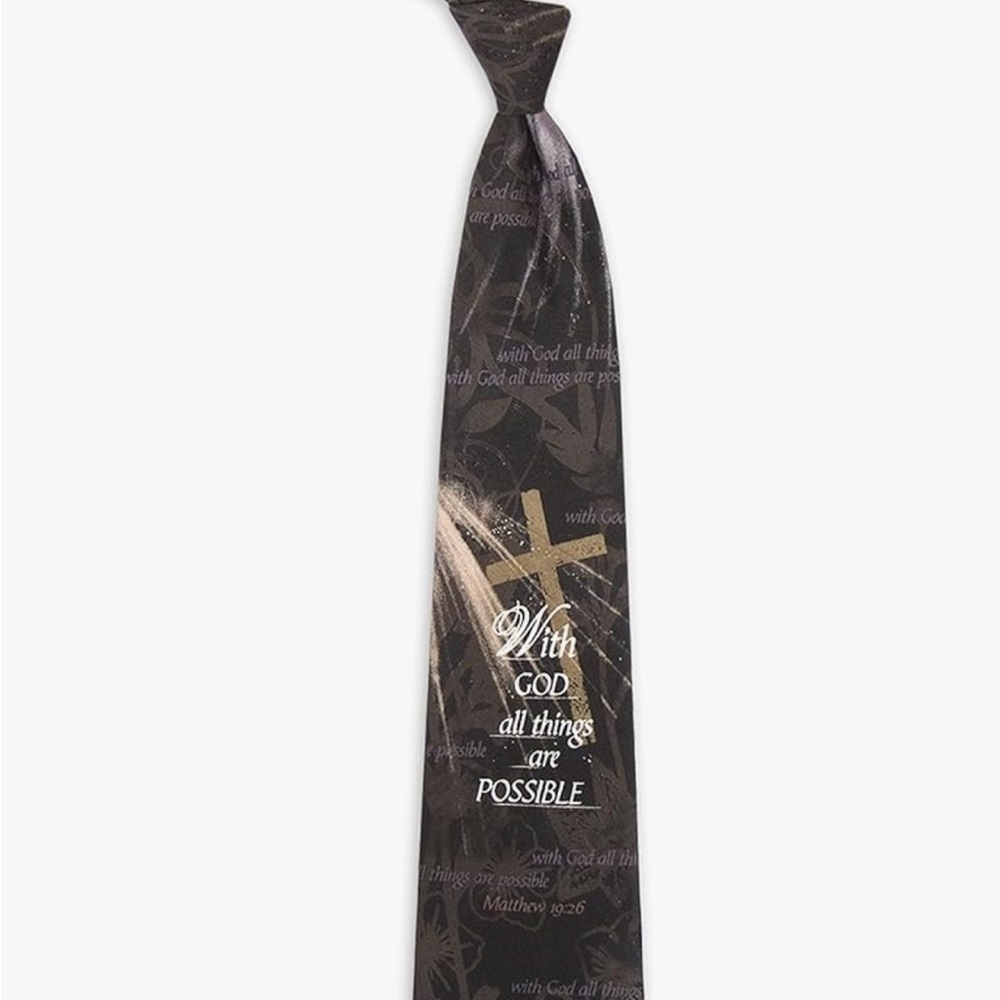 Eagles wings Black Religious Themed Tie